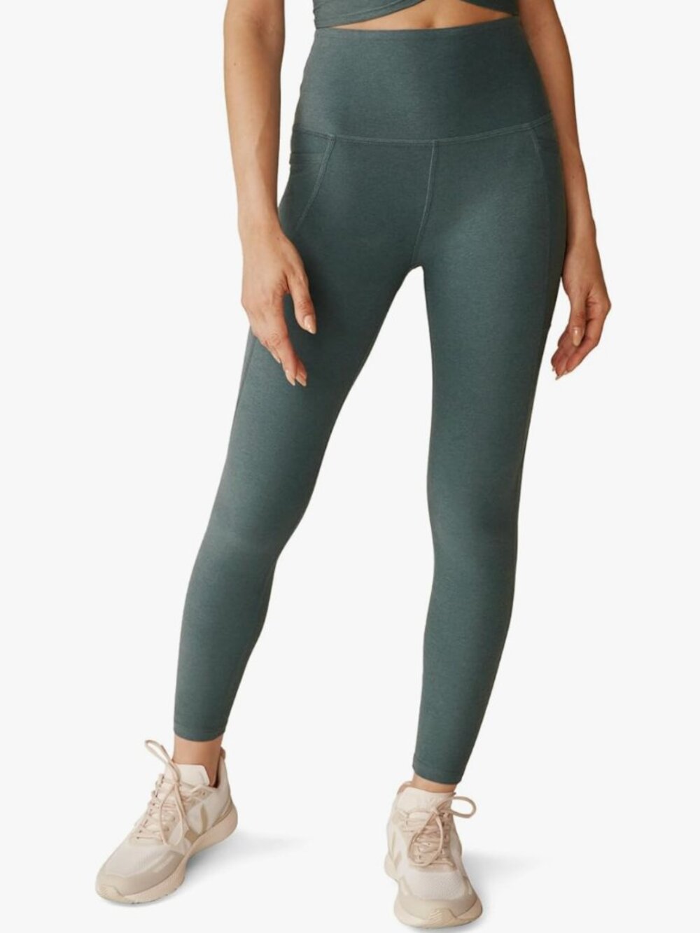 Beyond Yoga Spacedye Out Of Pocket High Waisted Midi Legging Storm Heather- M